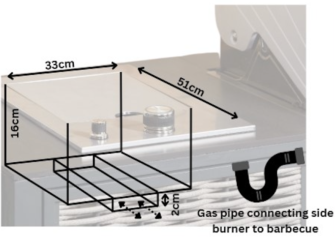 Grillstream Gourmet 6 Burner Built-In Hybrid Gas BBQ with Side Burner