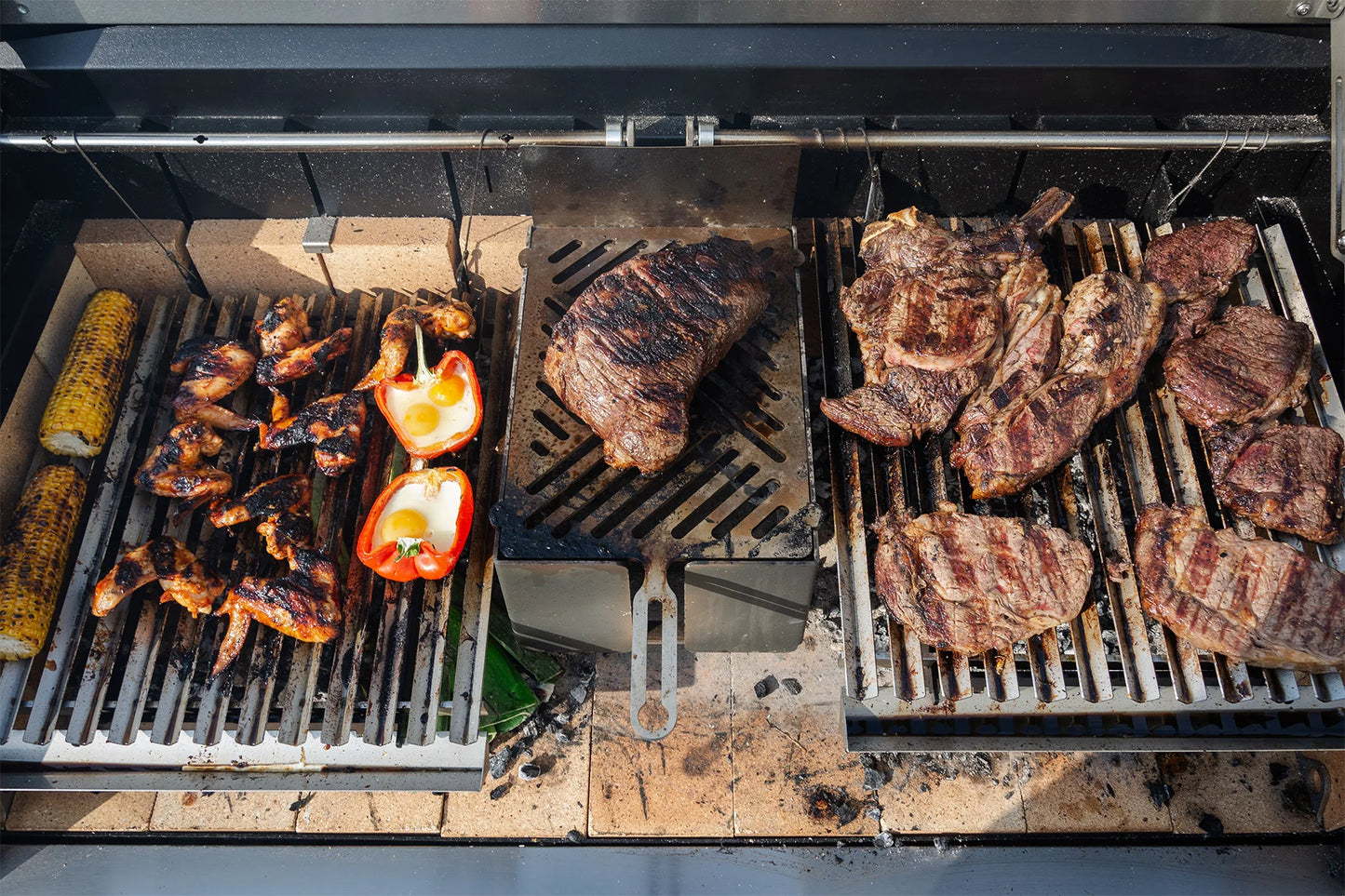 Flamery Large Asado BBQ with Split Grill and Firebox | BBQ Land