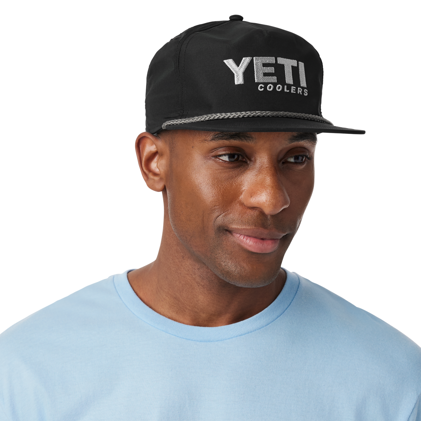 Yeti Flat Brim Rope Hat Black