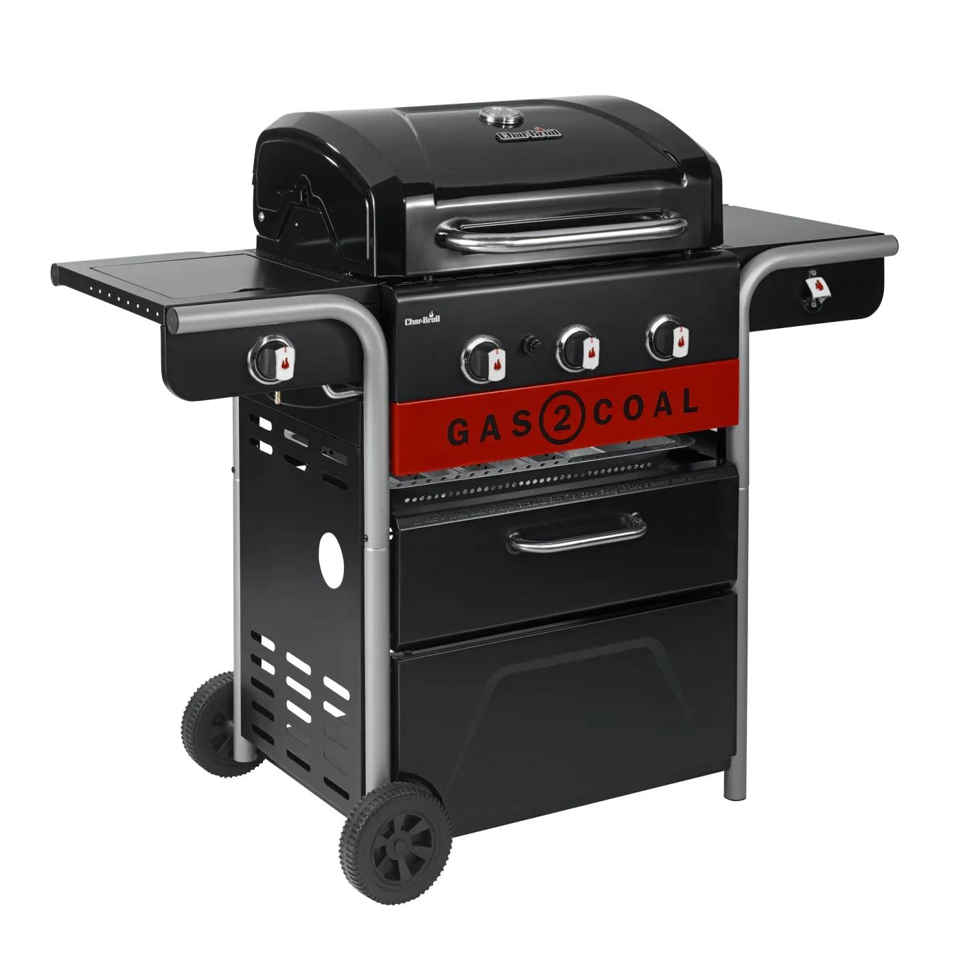 Char-Broil 3 Burner Gas2Coal 2.0 Hybrid Gas & Charcoal BBQ - BBQ Land