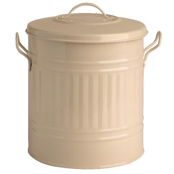 Cream Ash Bin with Lid - BBQ Land