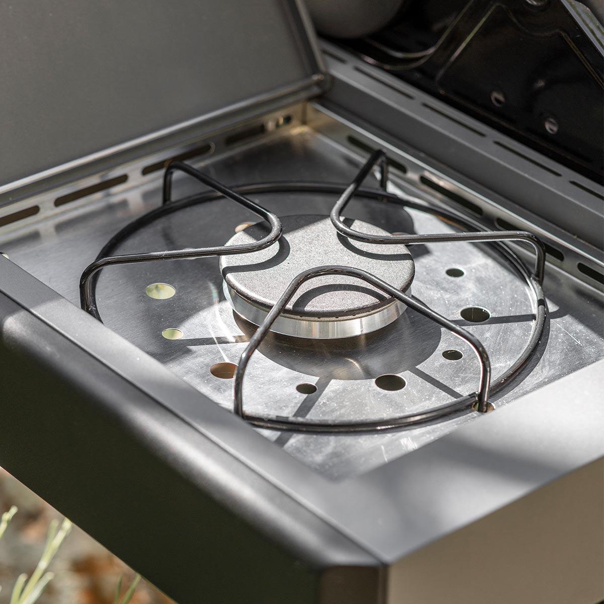 Grillstream Classic 4 Burner Hybrid BBQ with Side Burner - Matt Grey - BBQ Land