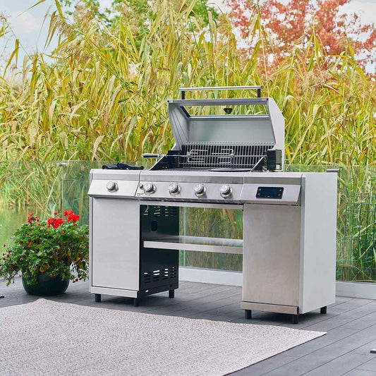 Grillstream Island 4 Burner Hybrid Gas & Charcoal BBQ