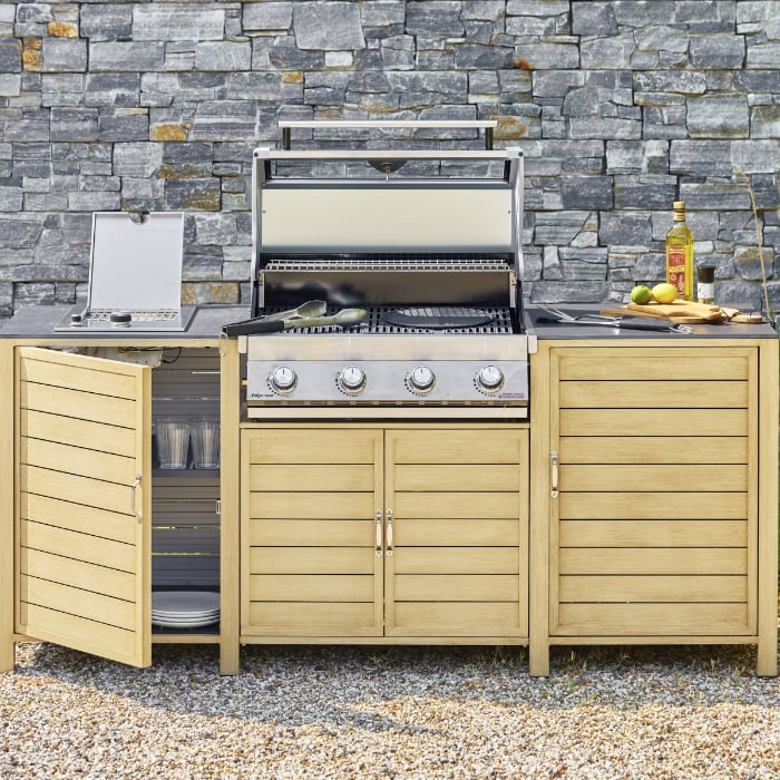 Grillstream Venice 4 Burner Hybrid Outdoor Kitchen with Side Burner
