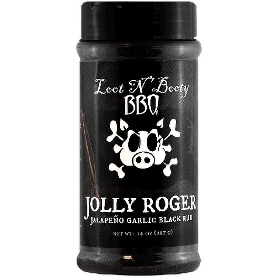 Jolly Roger Jalapeno Garlic Black Rub 397g Loot n' Booty - BBQ Land