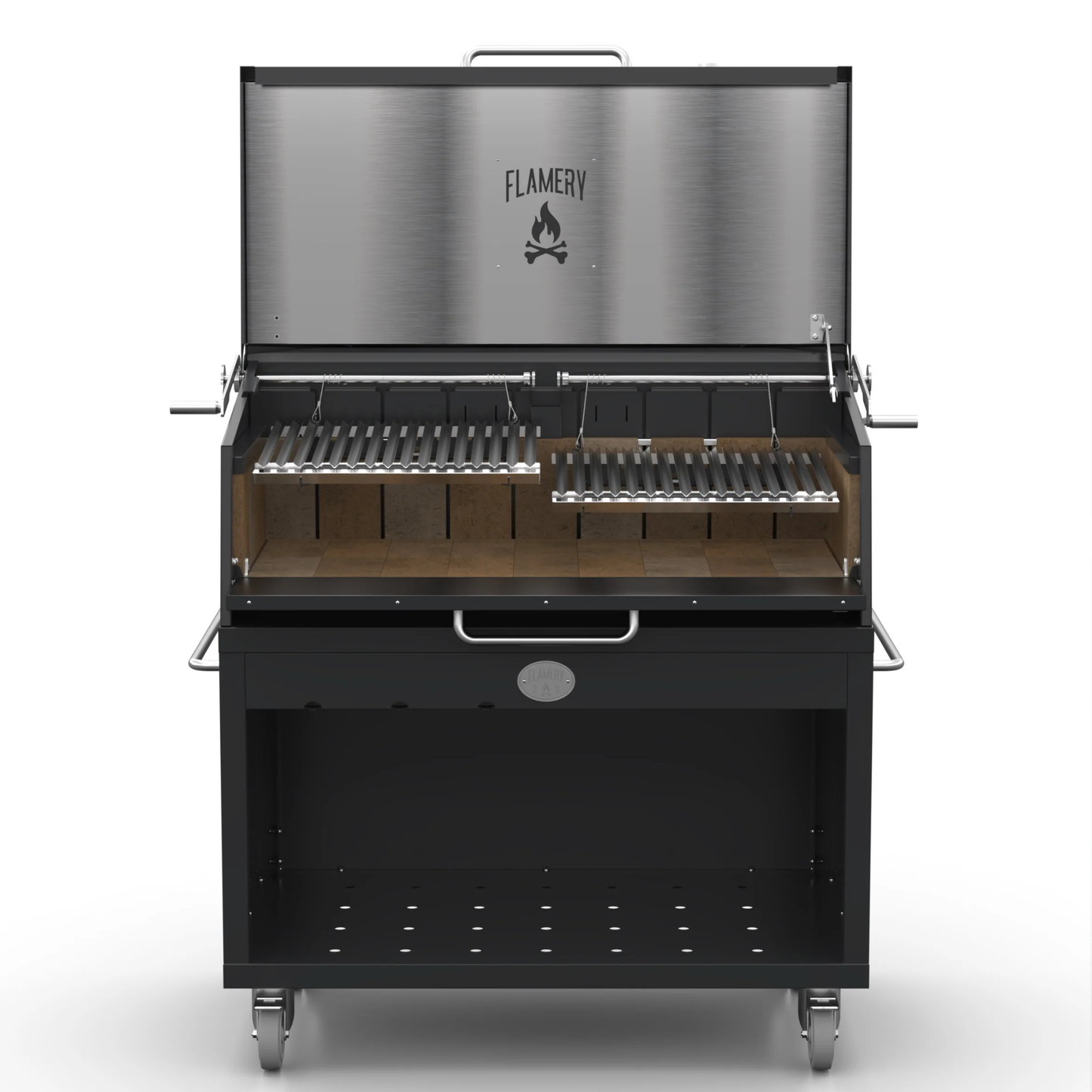 Flamery Large Asado with Split Grill + Trolley