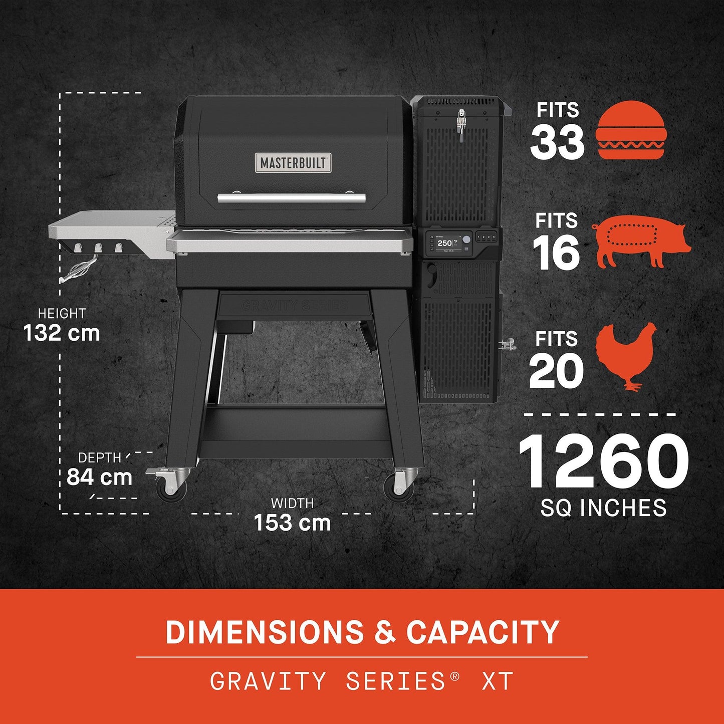 Masterbuilt Gravity Series XT Digital Charcoal BBQ Grill & Smoker with Pizza Attachment - BBQ Land