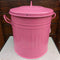 Pink Ash Bin with Lid - BBQ Land