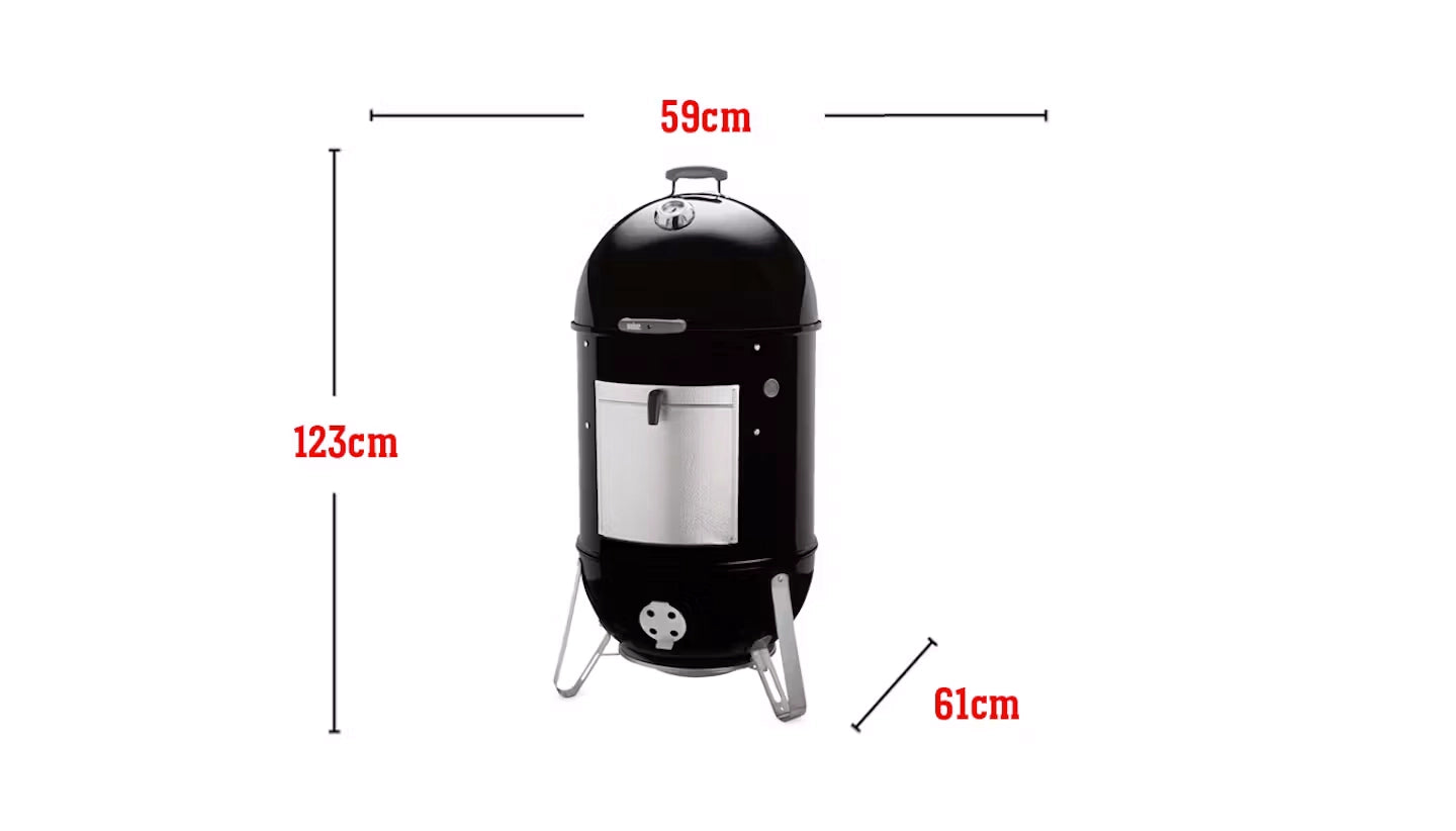 Weber Smokey Mountain 57cm BBQ Cooker Smoker with Cover