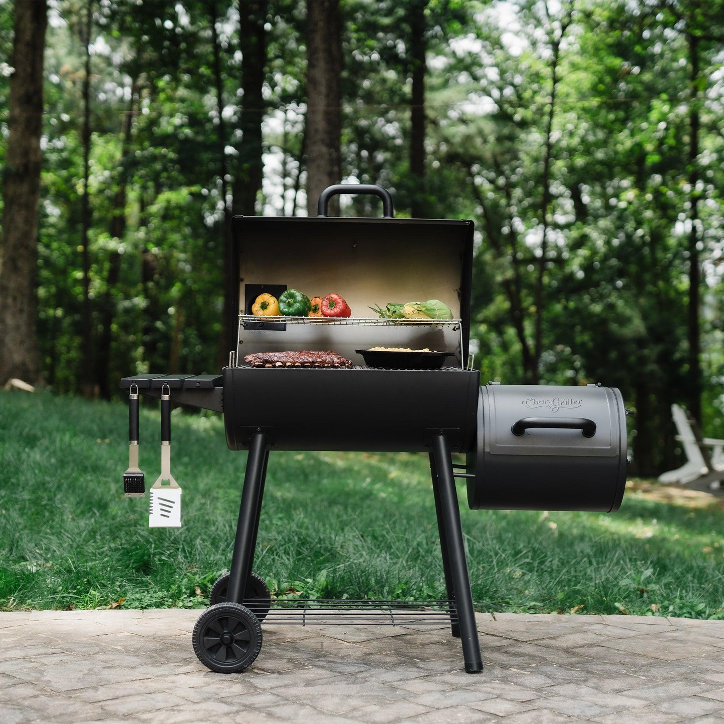 Smokin' Pro Charcoal BBQ and Offset Smoker by Char-Griller - BBQ Land