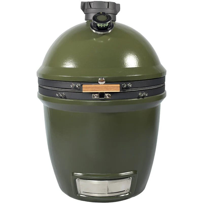 Grden Olive Green V2 Standalone Kamado BBQ with Green Feet