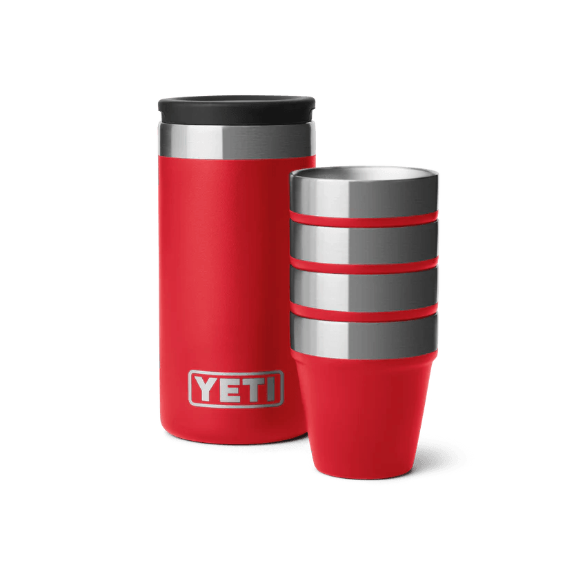 Yeti Shot Glasses & Carrying Case - Rescue Red - BBQ Land