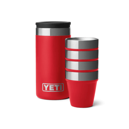 Yeti Shot Glasses & Carrying Case - Rescue Red - BBQ Land