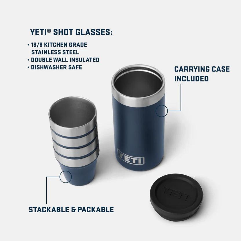 Yeti Shot Glasses & Carrying Case - Rescue Red - BBQ Land