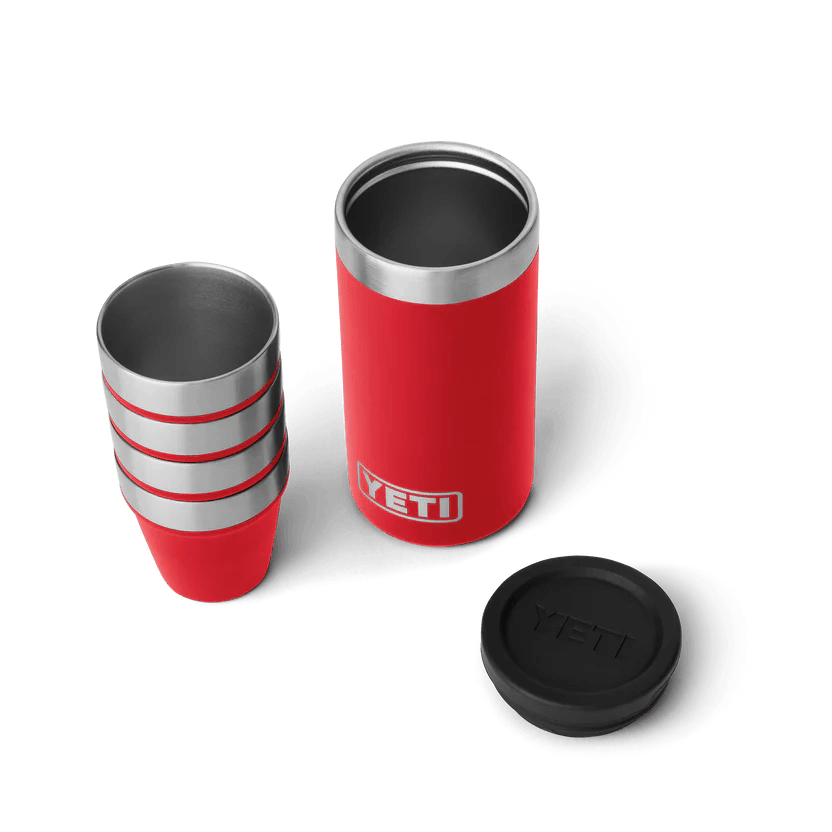 Yeti Shot Glasses & Carrying Case - Rescue Red - BBQ Land