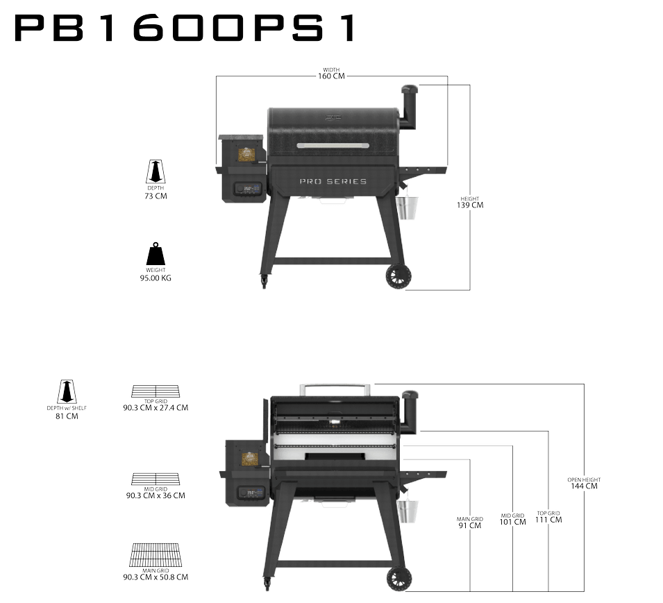 #137 Ex-Display Pit Boss Pro 1600 Wood Pellet Smoker BBQ Grill - BBQ Land