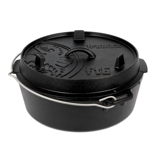5.5L Cast Iron Dutch Oven Petromax FT6-T - BBQ Land