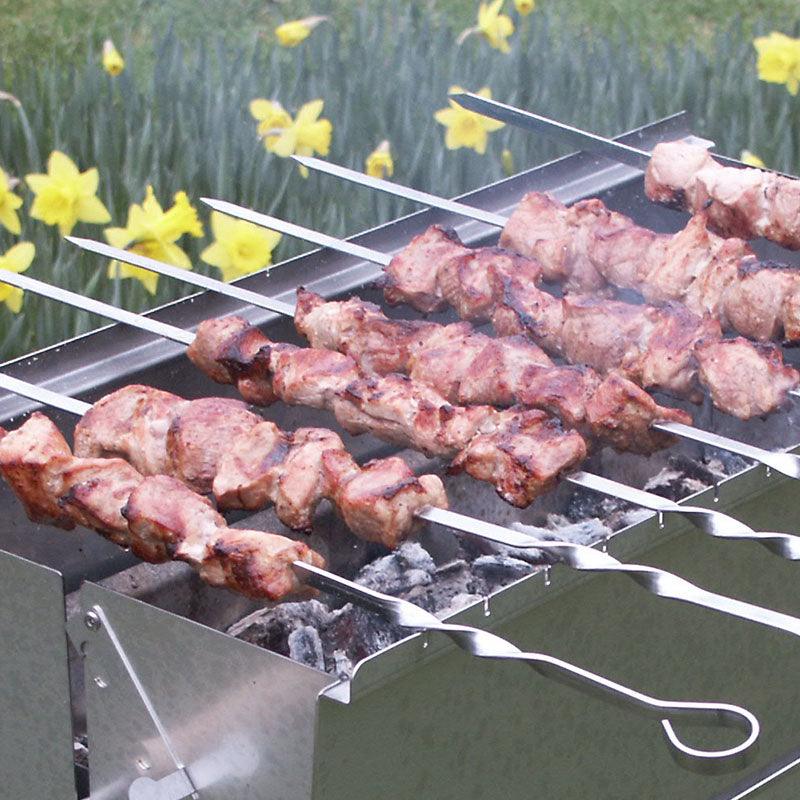 6 x 50cm Kebab Skewers for the Thuros Baikal or Shashlik Grill - BBQ Land