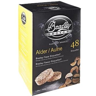 Bradley Smoker Alder Bisquettes x 48 - BBQ Land