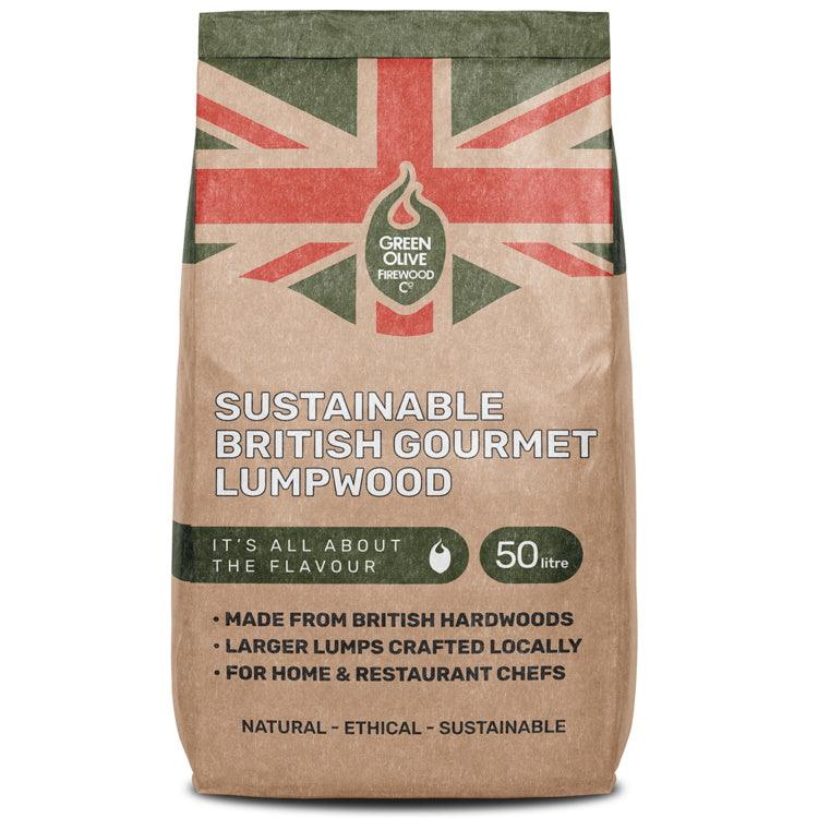 50 Litres Sustainable British Gourmet Lumpwood Charcoal - BBQ Land