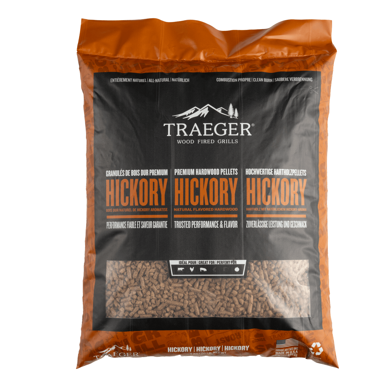 Traeger Hickory Wood Pellets 20lb 9kg - BBQ Land