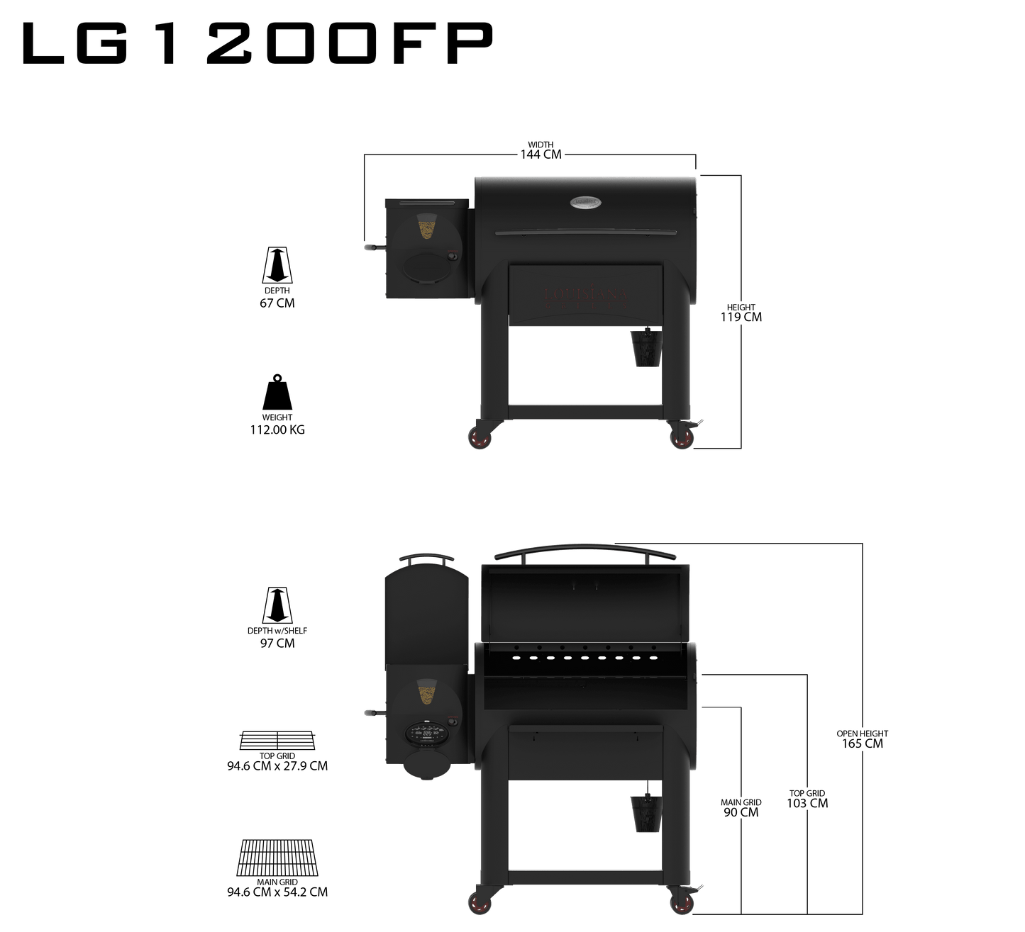 LG1200FP Louisiana Grills Founders Premier Pellet Grill - BBQ Land