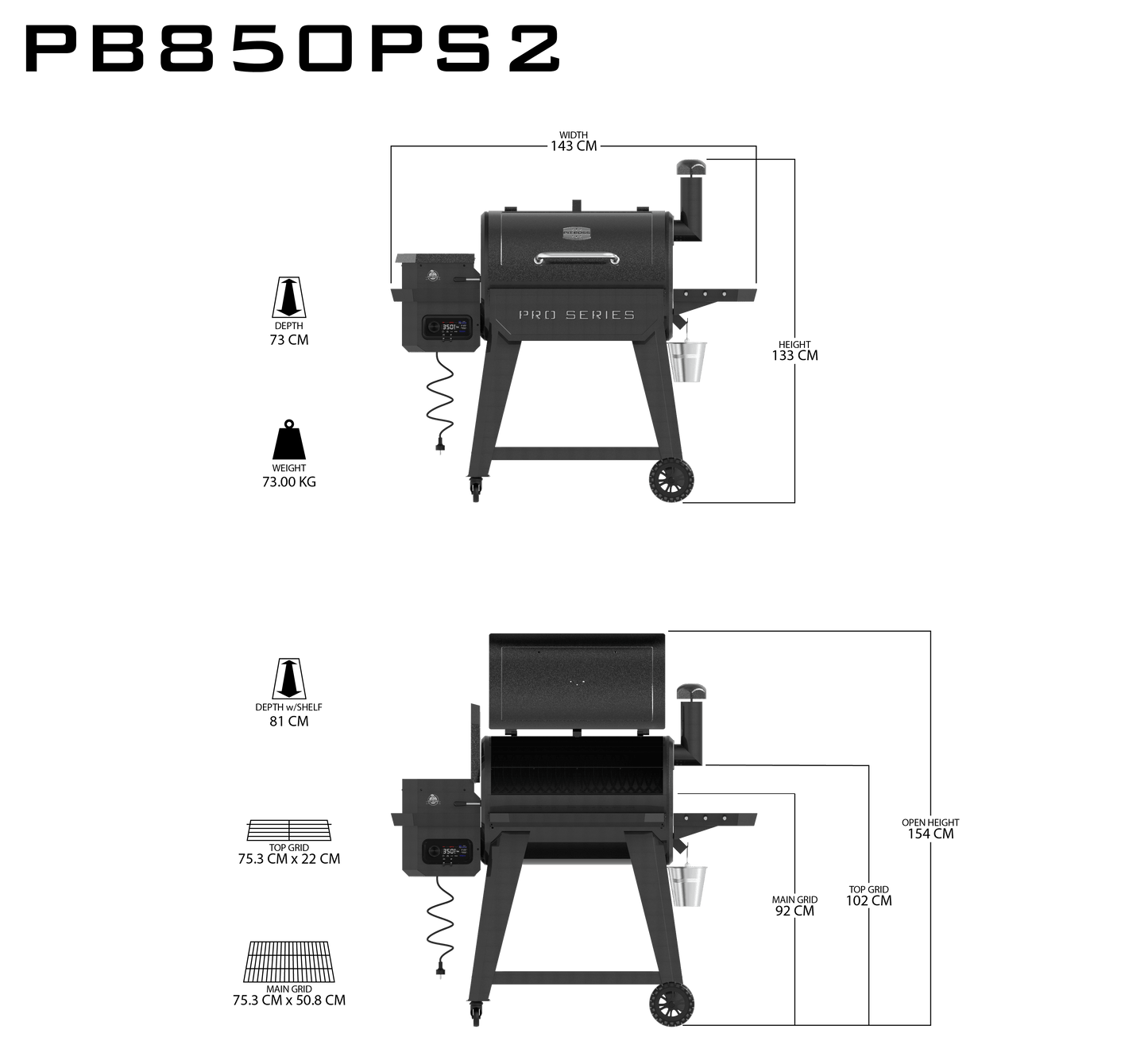 Pit Boss Pro Series 850 WiFi Pellet Grill - BBQ Land