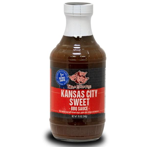 Three Little Pigs BBQ 'Kansas City Sweet' Sauce 552g - BBQ Land