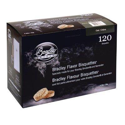 Oak Bisquettes x 120 for Bradley Smoker - BBQ Land