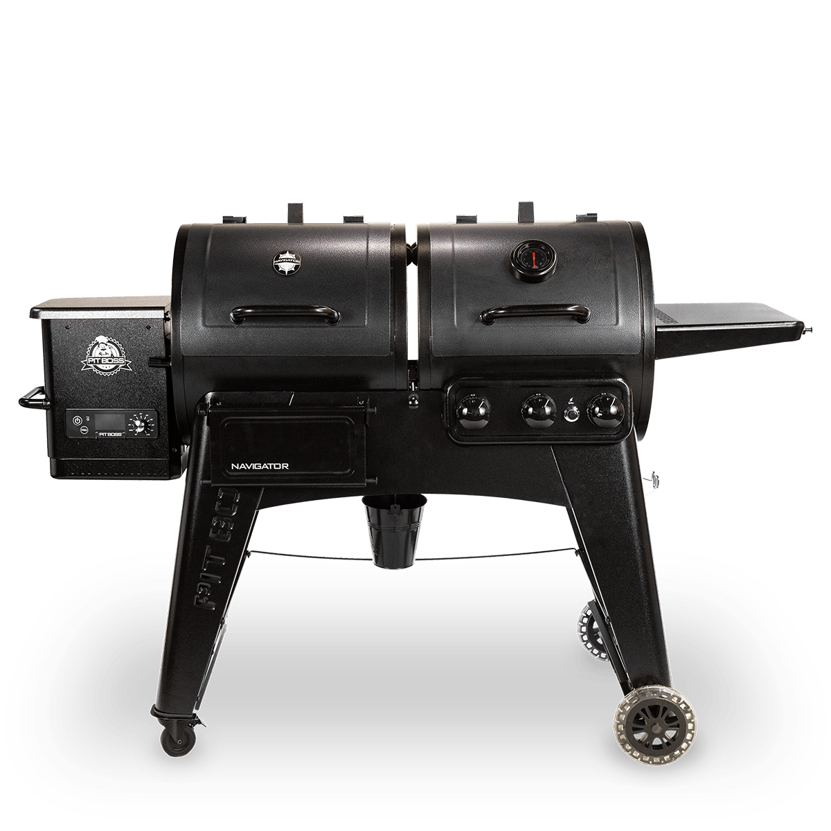 Pit Boss Navigator 1230CN Combo Pellet Gas BBQ Grill with Cover + WiFi Control Board - BBQ Land