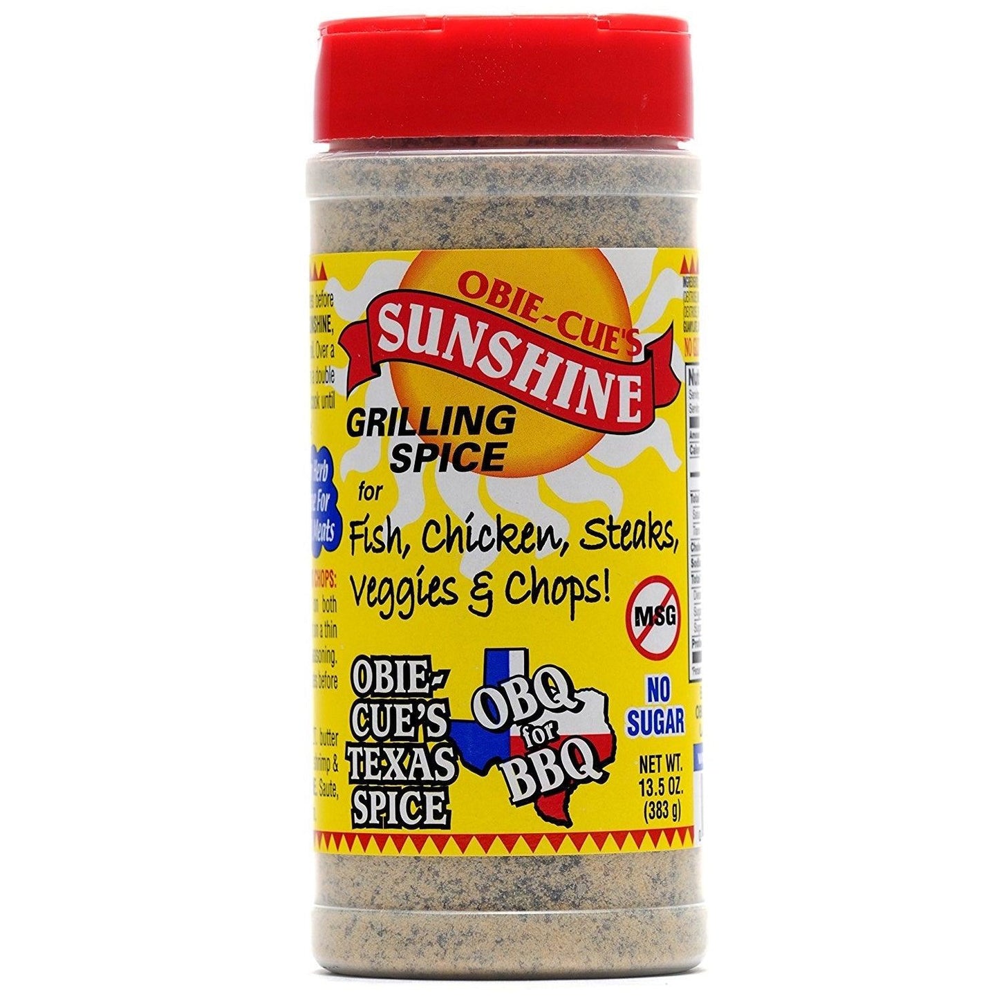 Obie Cue's Sunshine Grilling Spice Rub 13oz 383g - BBQ Land