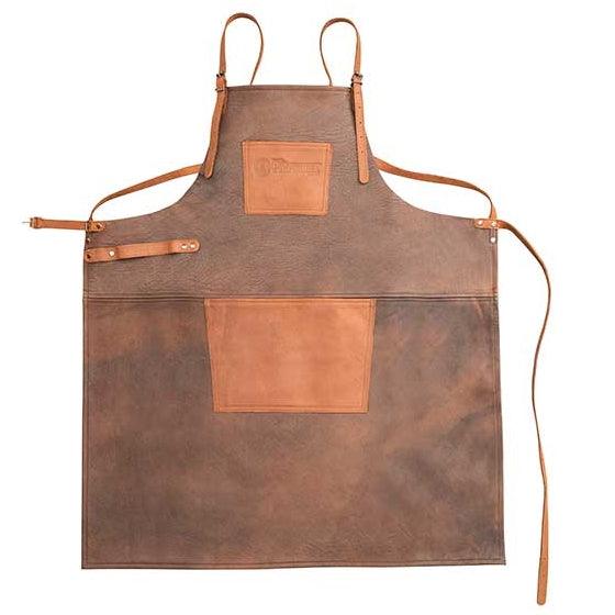 Petromax Leather BBQ Apron with Cross Back Straps - BBQ Land