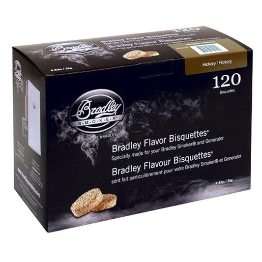 Bradley Smoker Hickory Bisquettes x 120 - BBQ Land