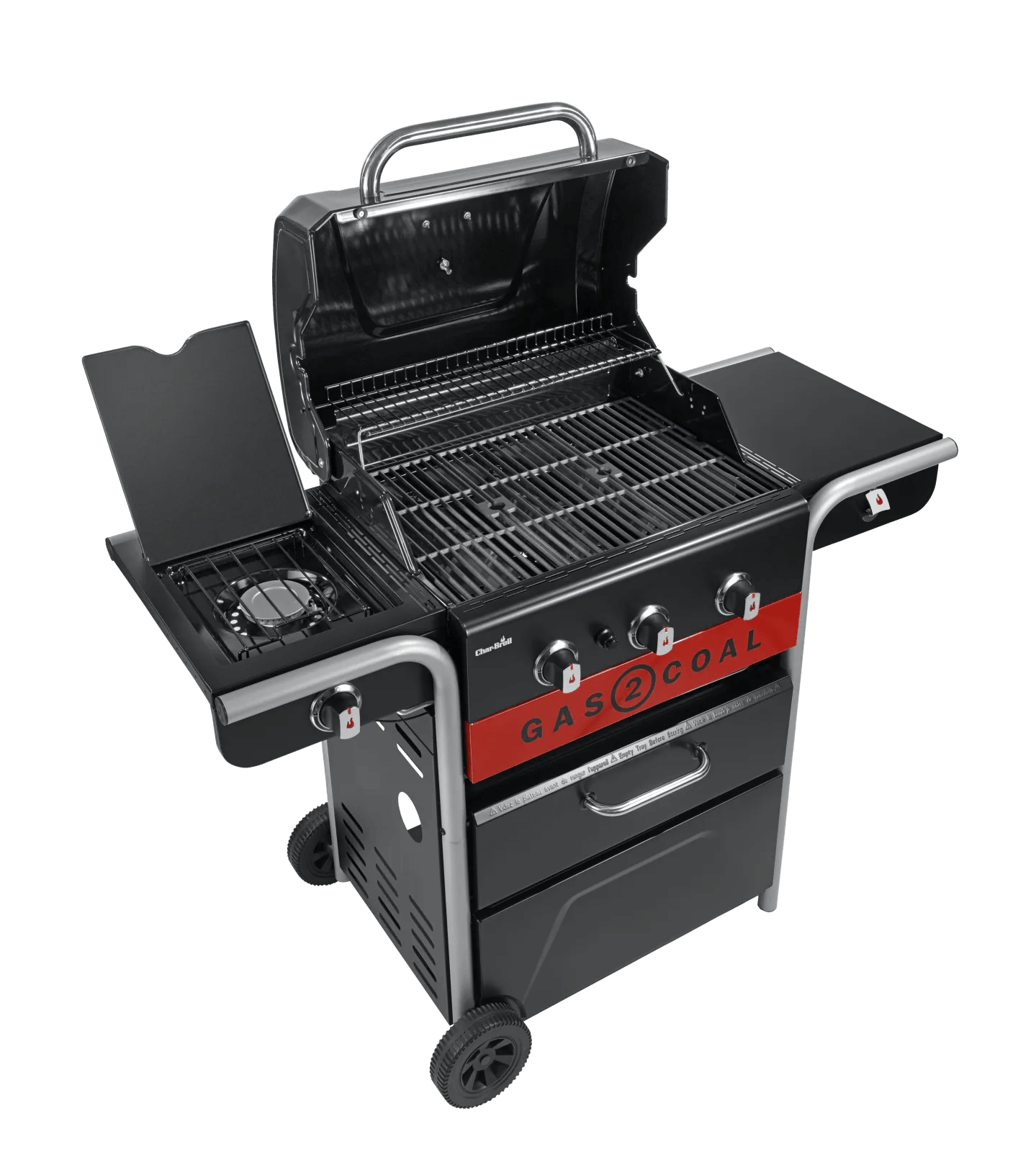 Char-Broil 3 Burner Gas2Coal 2.0 Hybrid Gas & Charcoal BBQ - BBQ Land