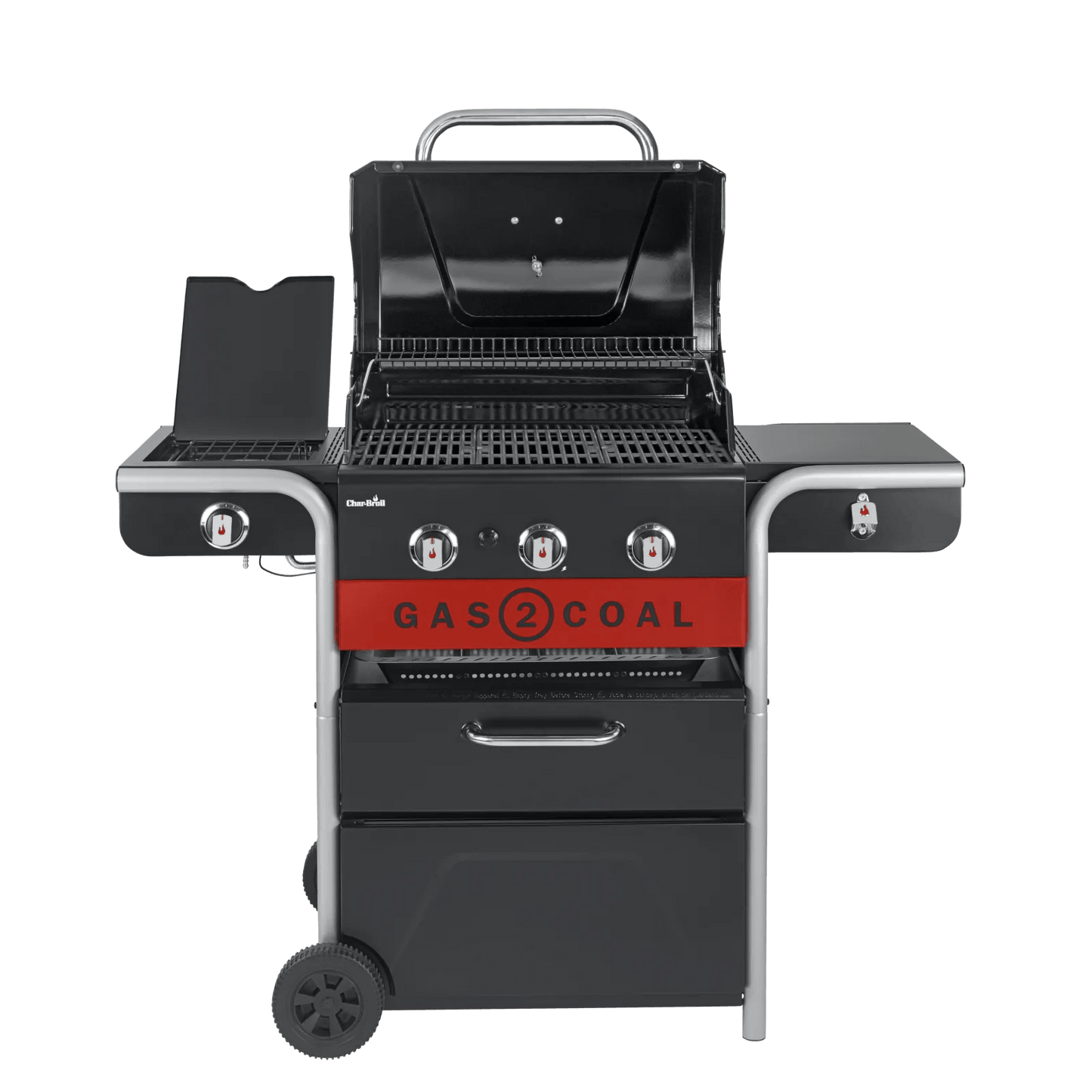 Char-Broil 3 Burner Gas2Coal 2.0 Hybrid Gas & Charcoal BBQ - BBQ Land