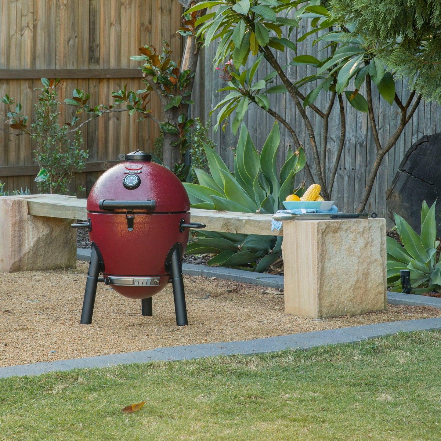 Char-Griller Red Akorn Junior Kamado Charcoal BBQ - BBQ Land