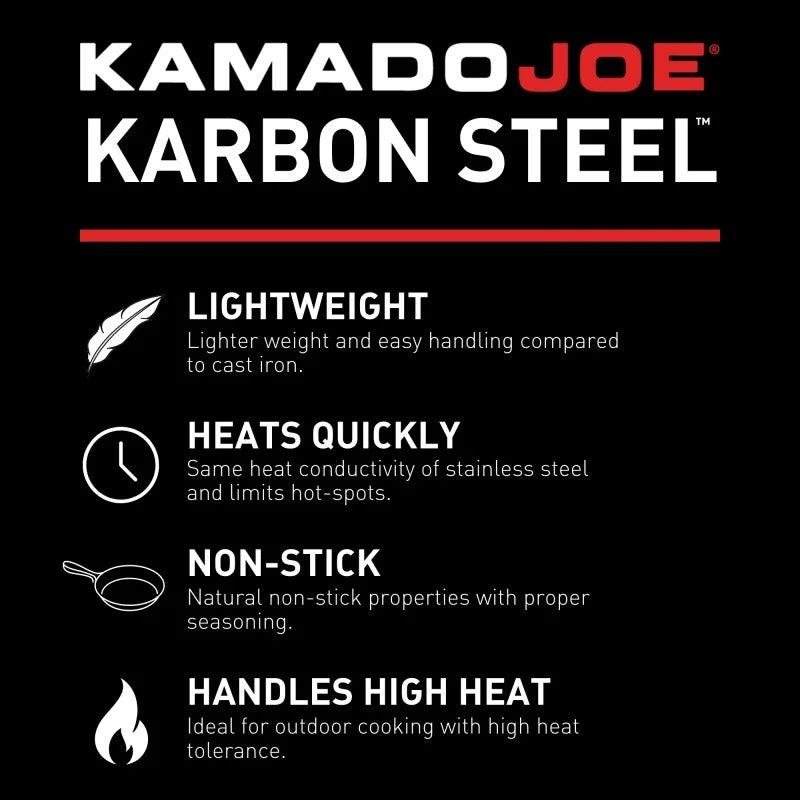 Kamado Joe Karbon Steel Half-Moon Pan Set - BBQ Land