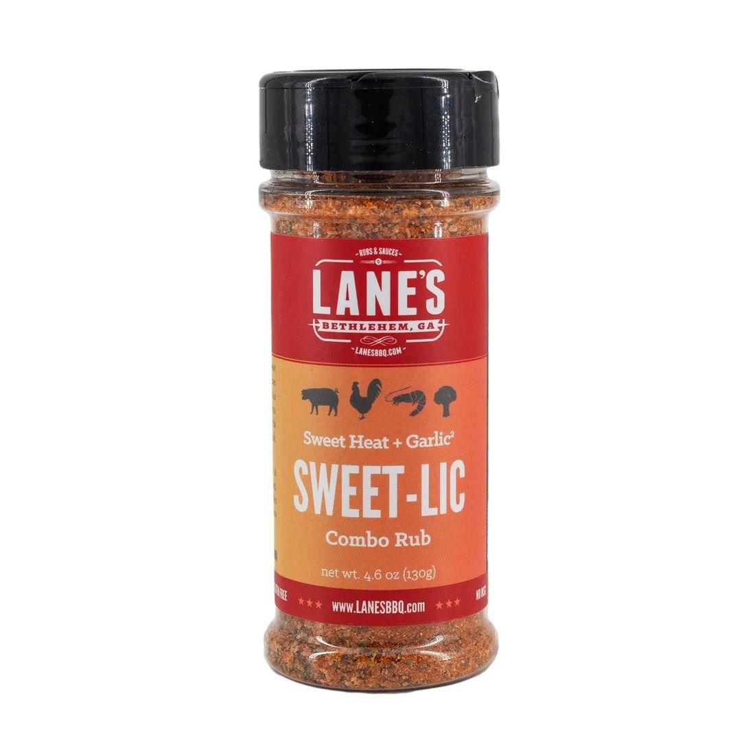 Lane’s BBQ ‘Sweet-Lic (Sweet Heat + Garlic2)’ Combo Rub 130g - BBQ Land