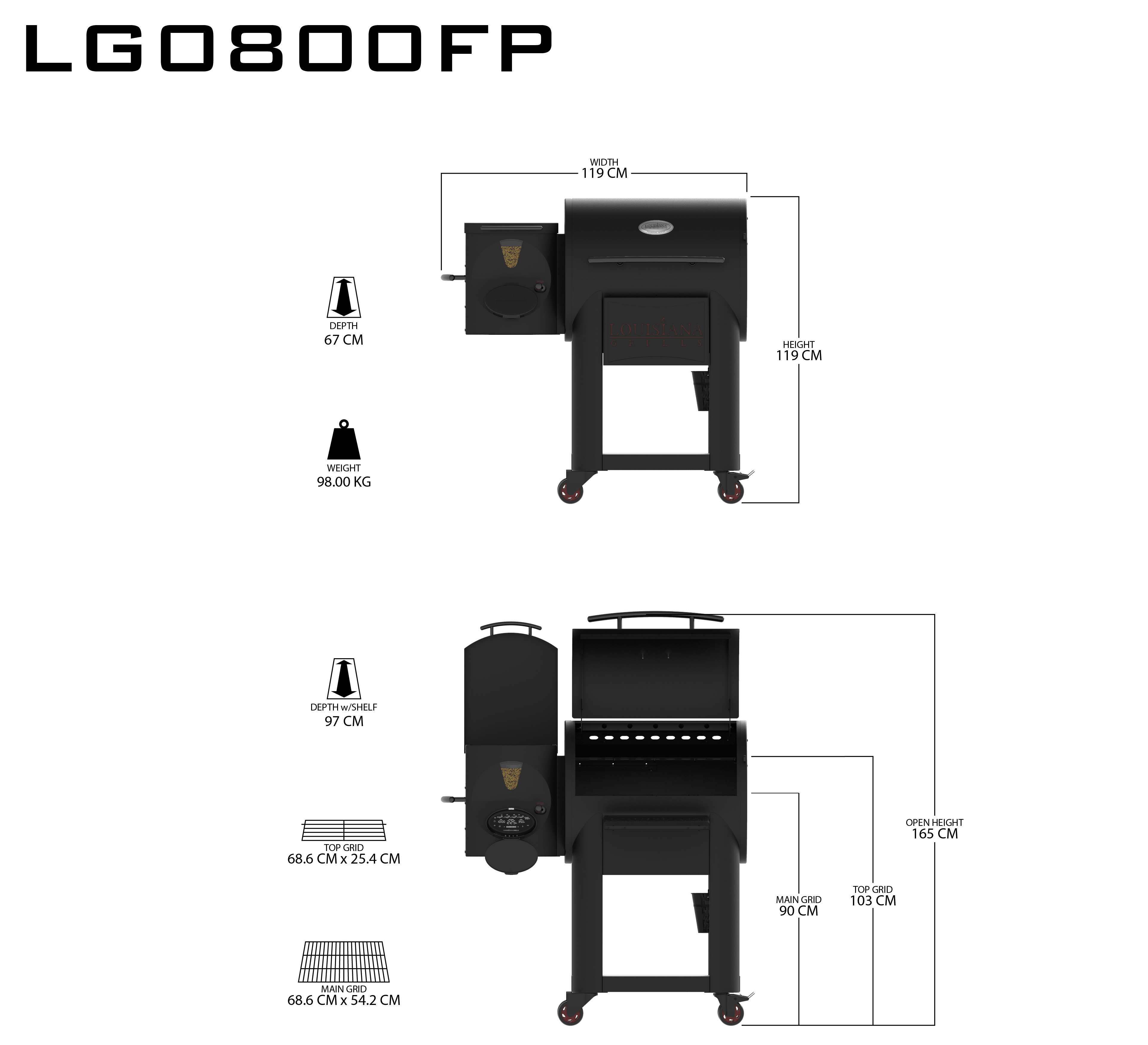 LG800FP Louisiana Grills Founders Premier Pellet Grill BBQ Land