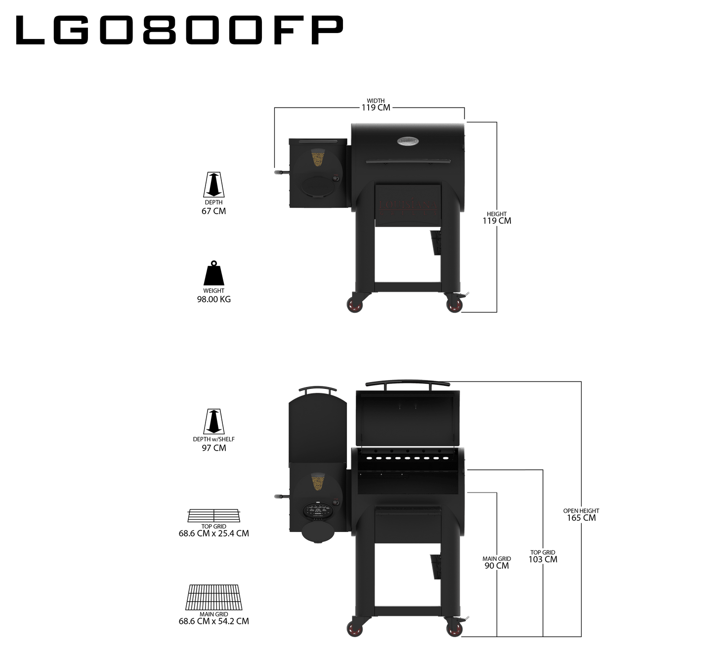 LG800FP Louisiana Grills Founders Premier Pellet Grill - BBQ Land