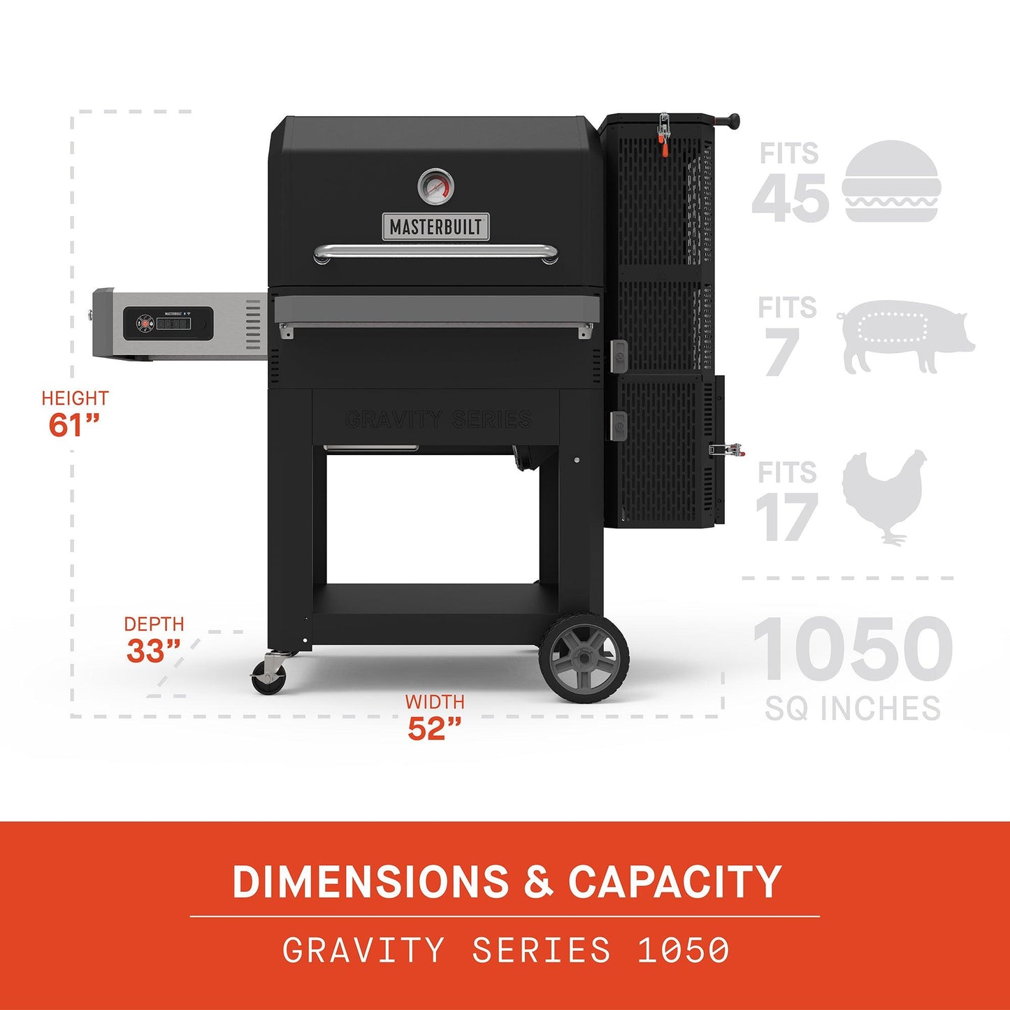 Masterbuilt Gravity Series 1050 Digital Charcoal Grill + Smoker - BBQ Land