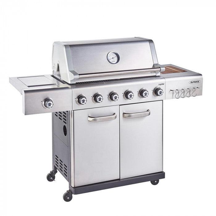 Outback Jupiter Hybrid 6 Burner Stainless Steel Gas BBQ BBQ Land