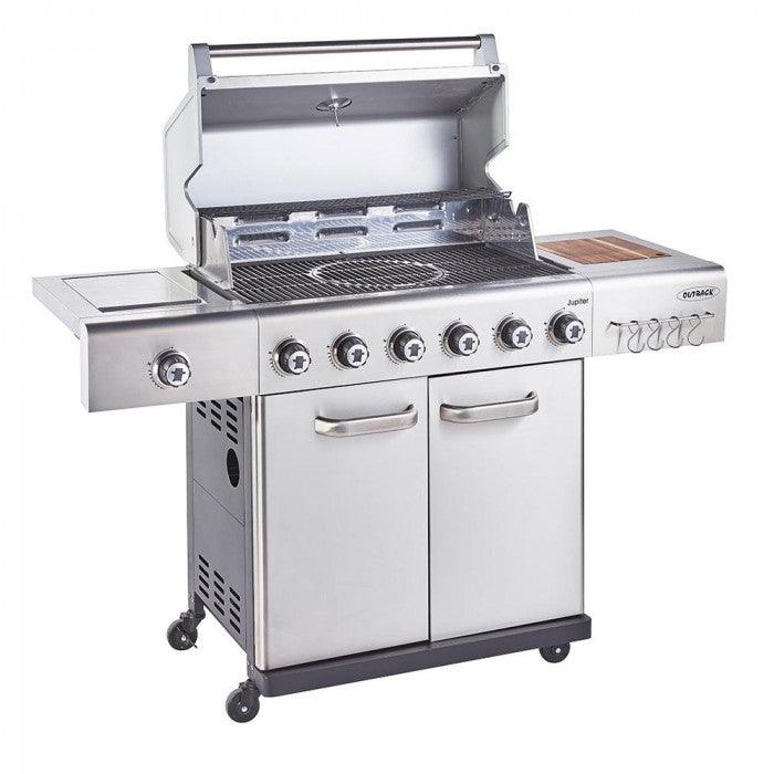 Outback Jupiter Hybrid 6 Burner Stainless Steel Gas BBQ - BBQ Land