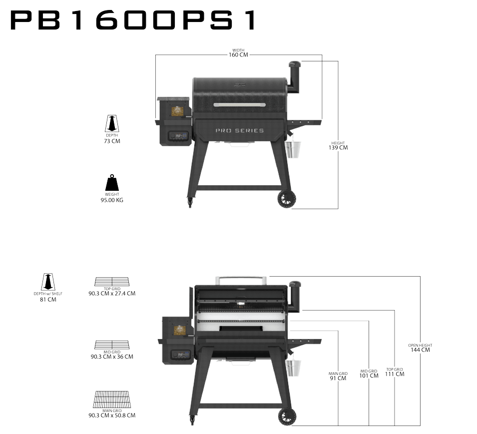 Pit Boss Pro 1600 WiFi Pellet BBQ Grill - BBQ Land