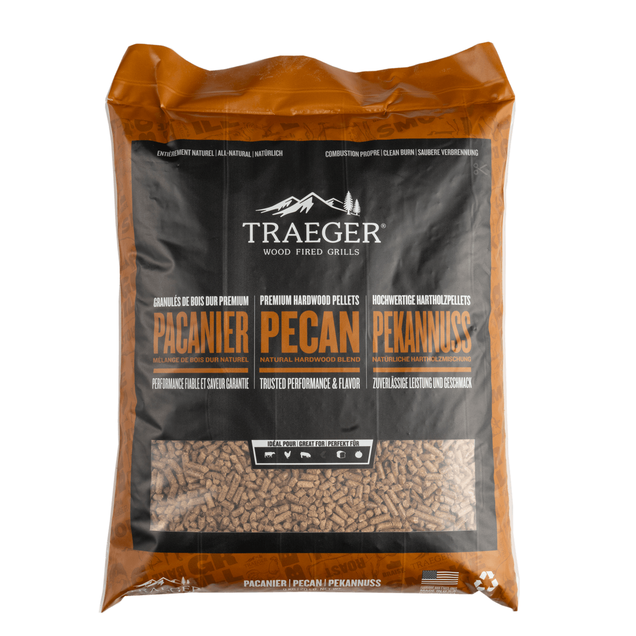 Traeger Pecan Wood Pellets 20lb 9kg - BBQ Land